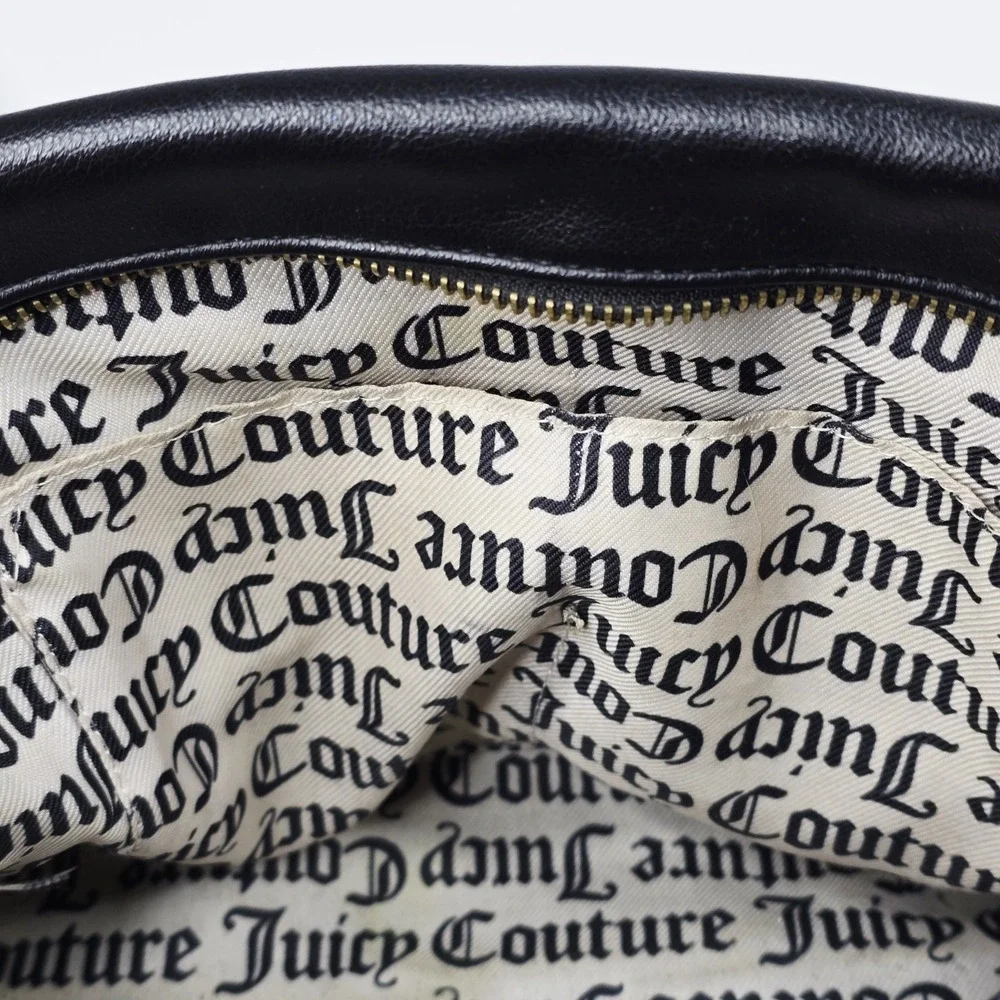 Vintage Y2K Juicy Couture Daydreamer Bag‎ Velour Pleather Purse Black Velvet